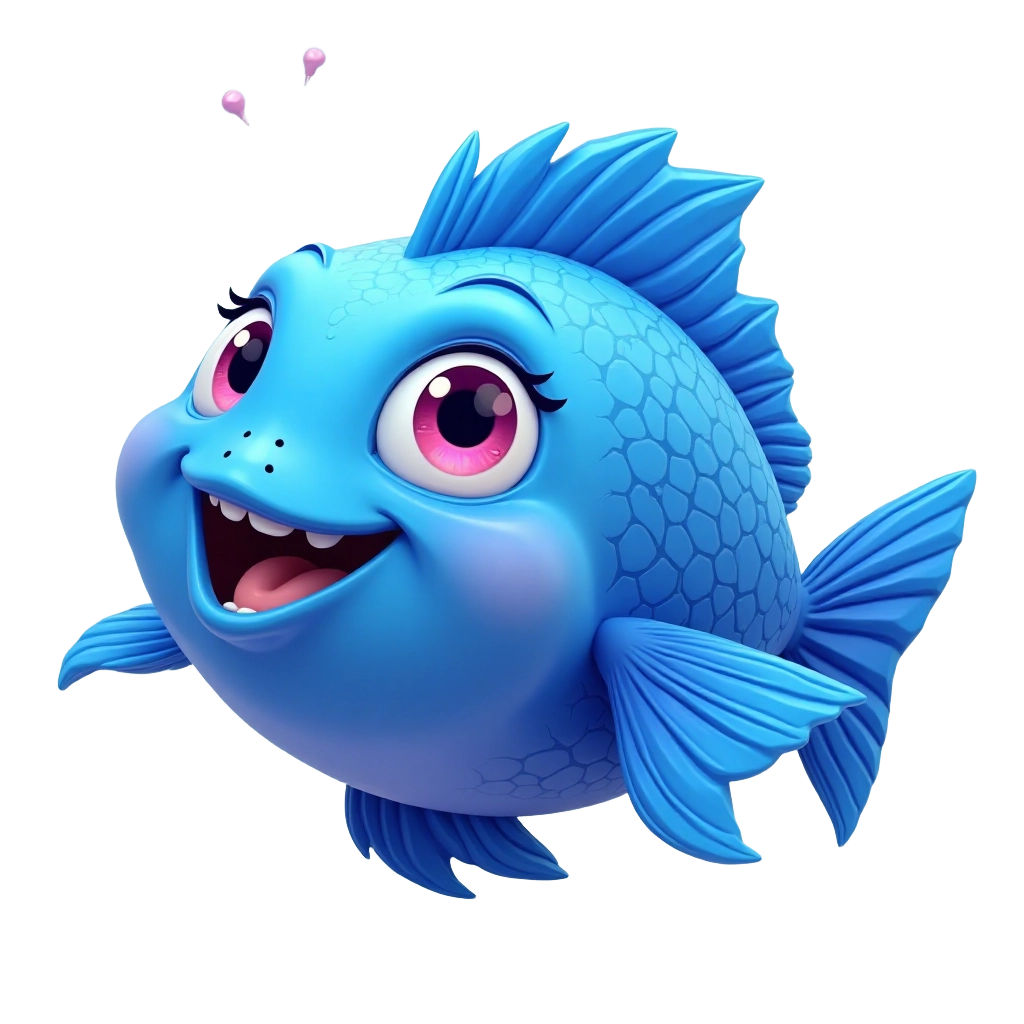 Blue Fish Character